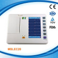 Cardiographe à 6 canaux EKG / ECG Machine / Electrocardiographe ECG Machine (MSLEC20)